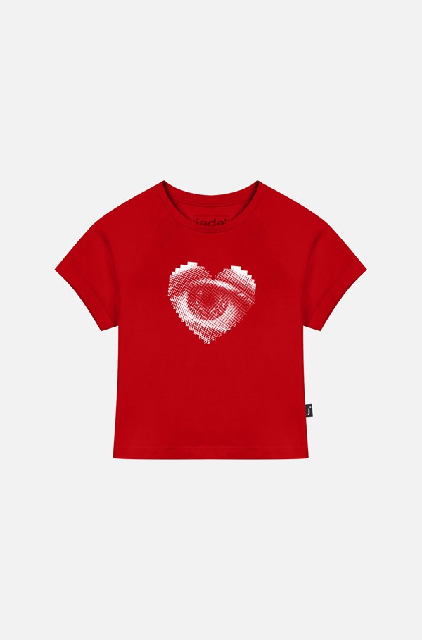 Camiseta Babylook Jade Jade Heart Vermelho