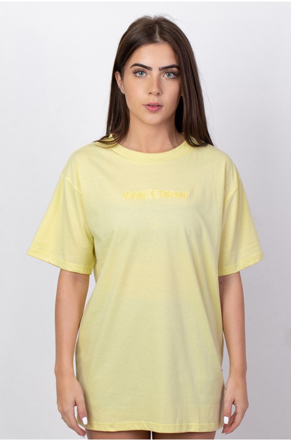 Camiseta Jade Jade Vibin & Thrivin Amarelo