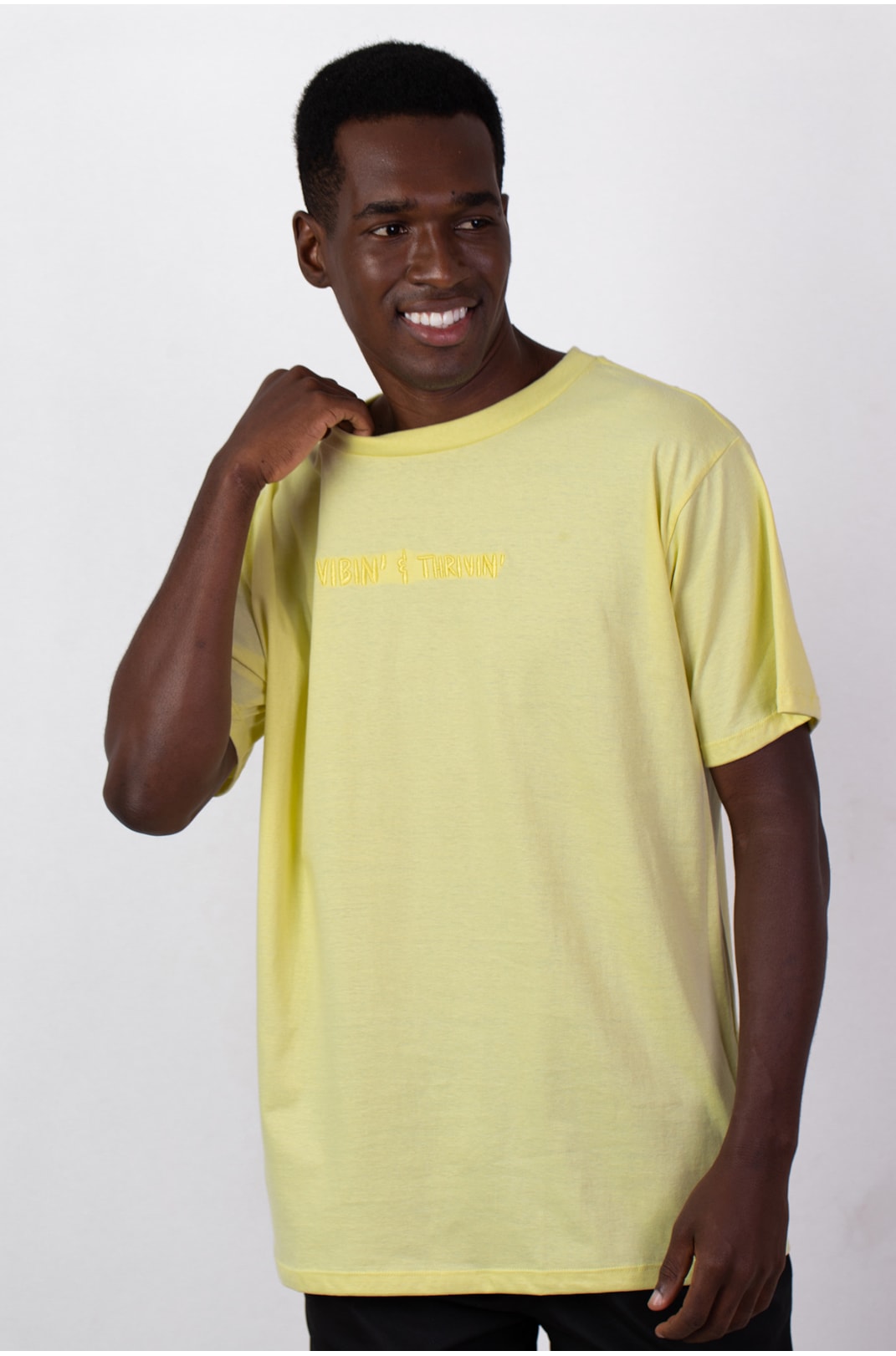 Camiseta Jade Jade Vibin & Thrivin Amarelo